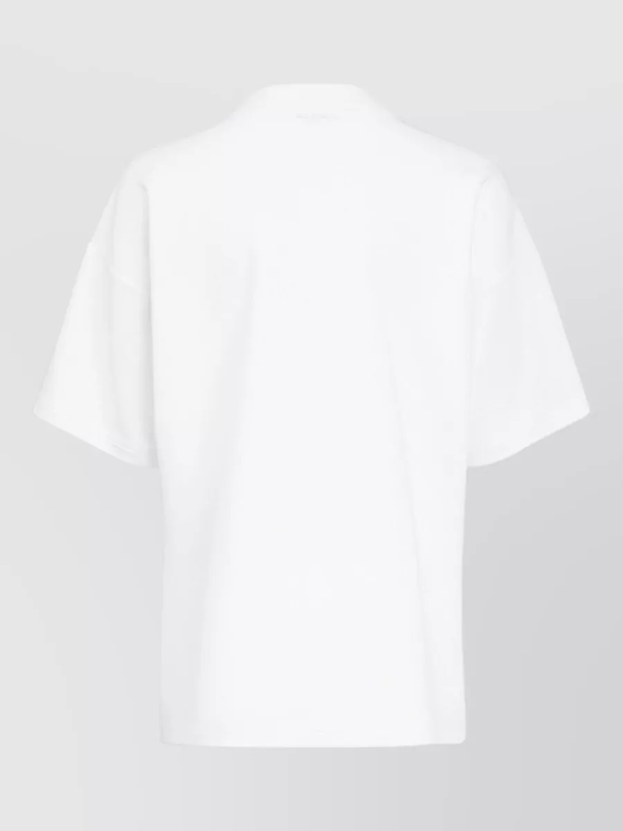 Alaïa Cotton T Shirt High Neck Relaxed Fit