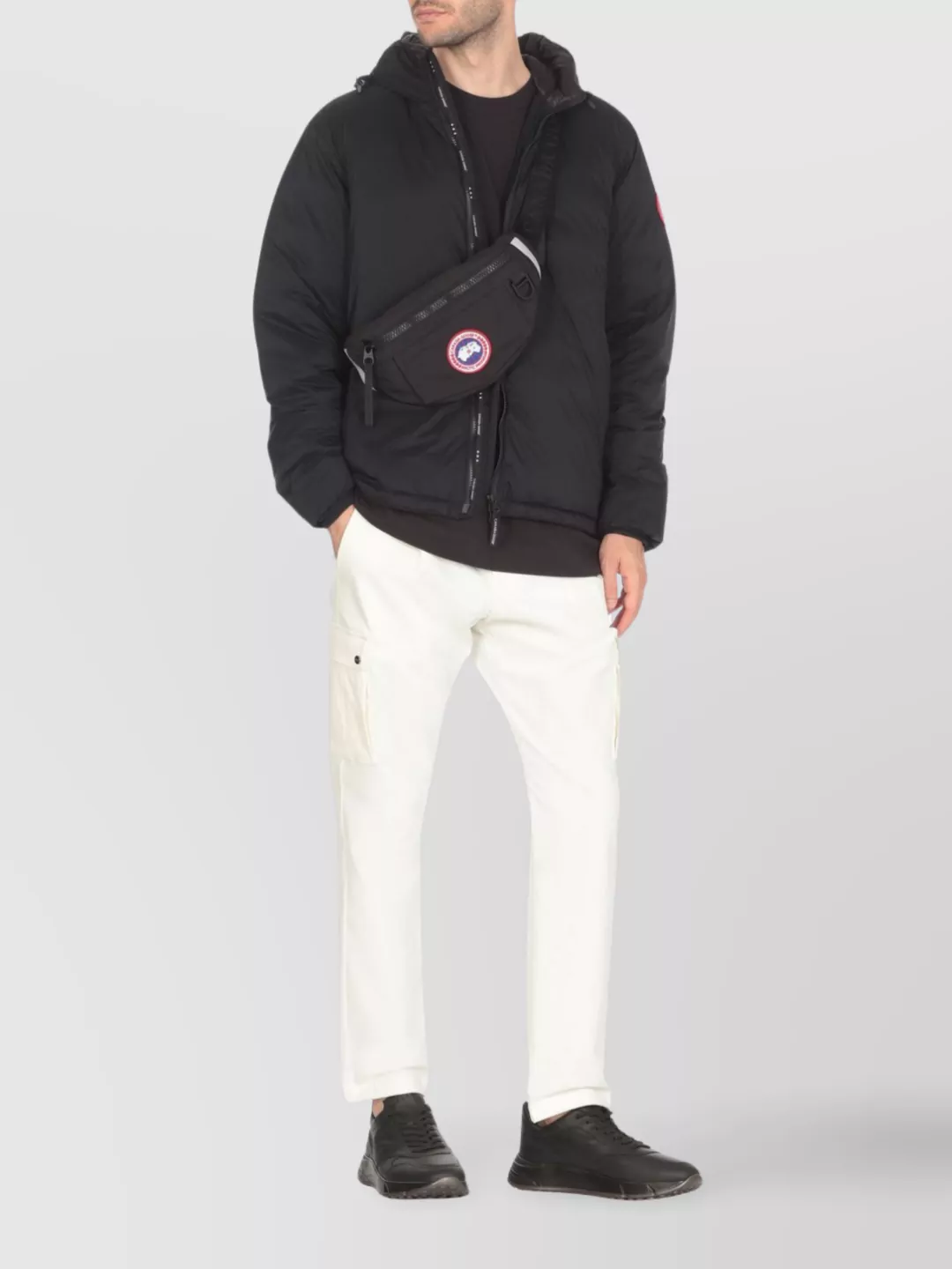 Canada Goose High Neck Down Jacket With Hood And Zip Pockets