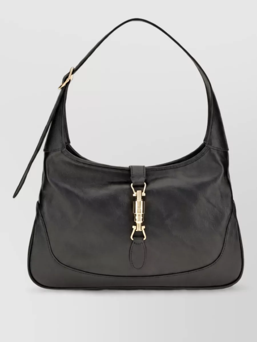 Gucci black calf leather shoulder bag