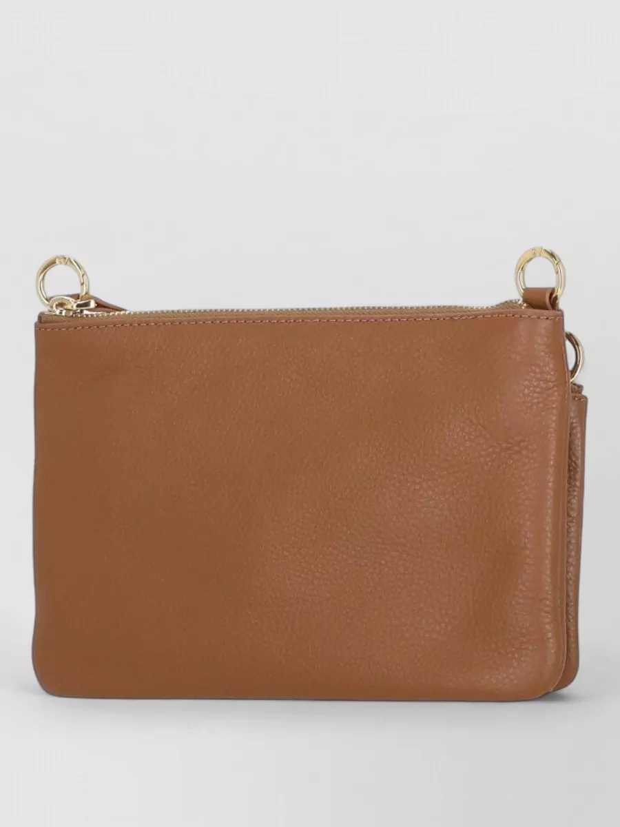 Coccinelle Pebbled Leather Shoulder Bag Clutch Combination