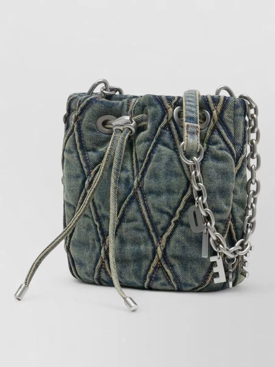 Diesel small cotton bucket bag
