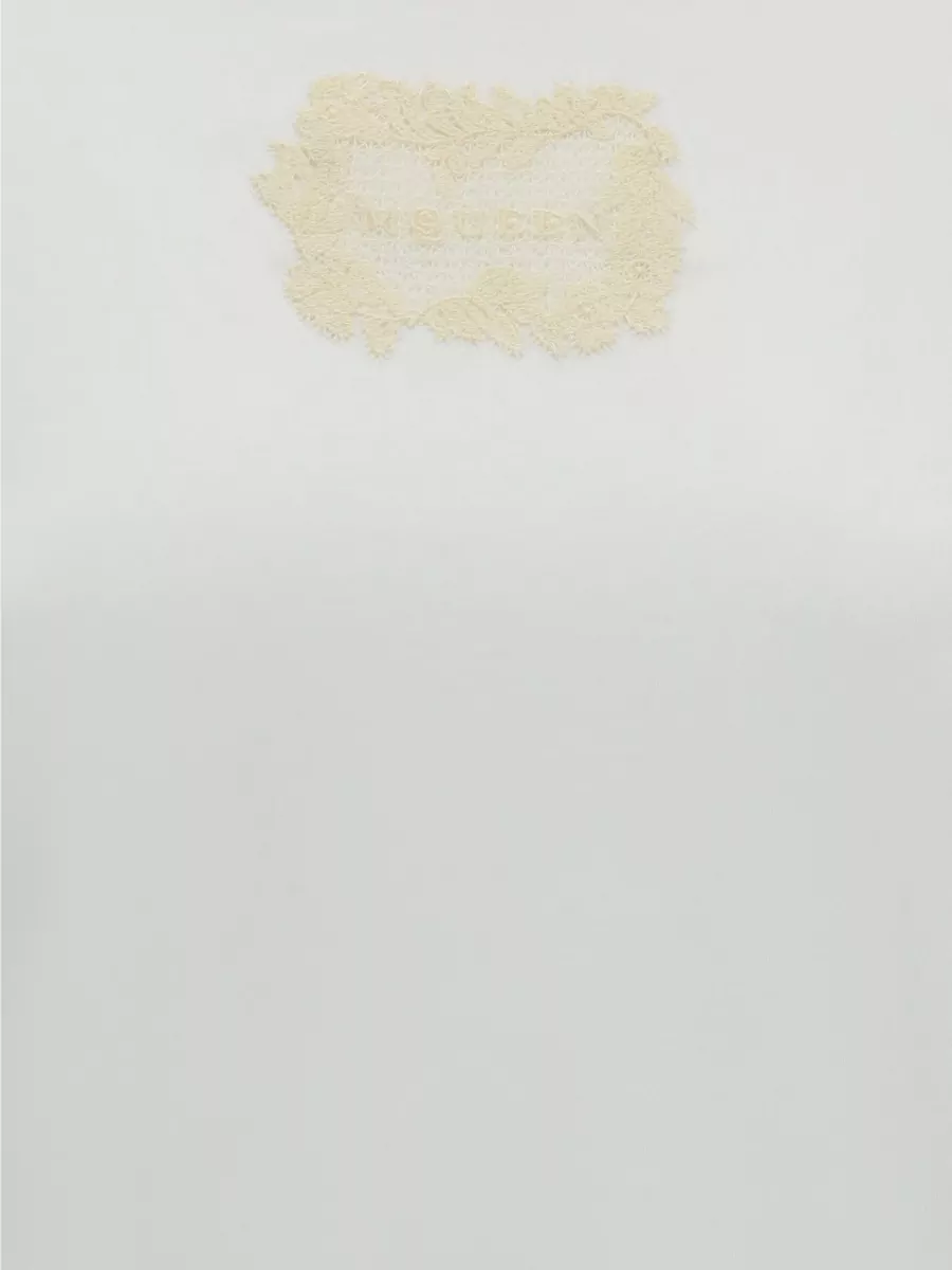 Alexander Mcqueen Embroidered Logo Cotton T-Shirt