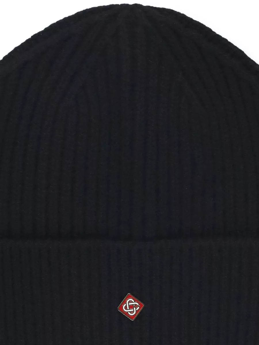 Casablanca Ribbed Wool Beanie