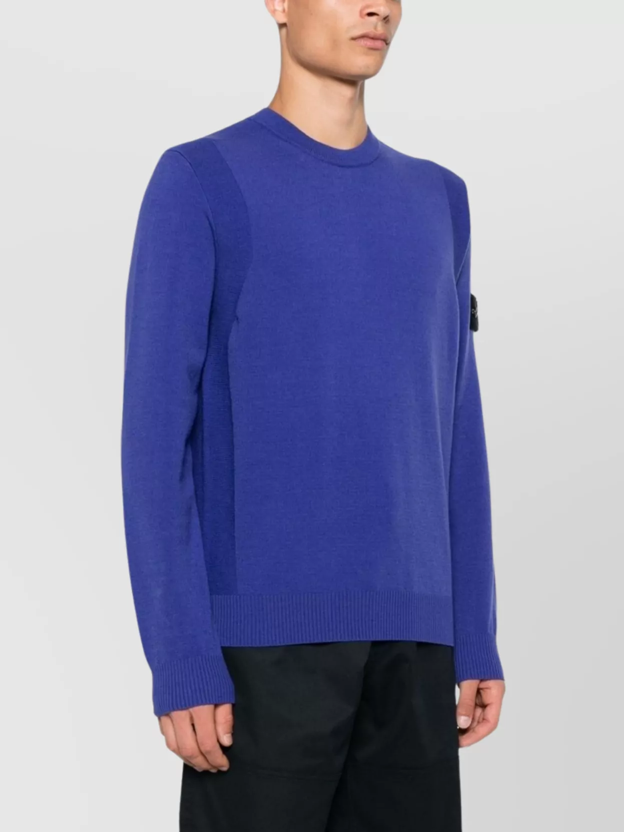 Stone Island Sleeve Badge Crew Neck Sweater