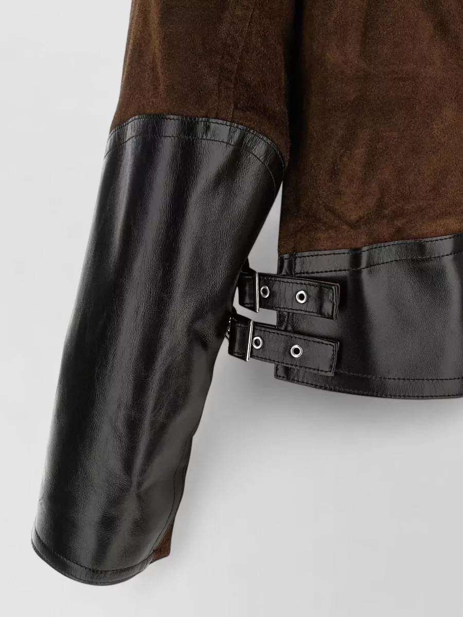 Sacai Leather Cropped Jacket