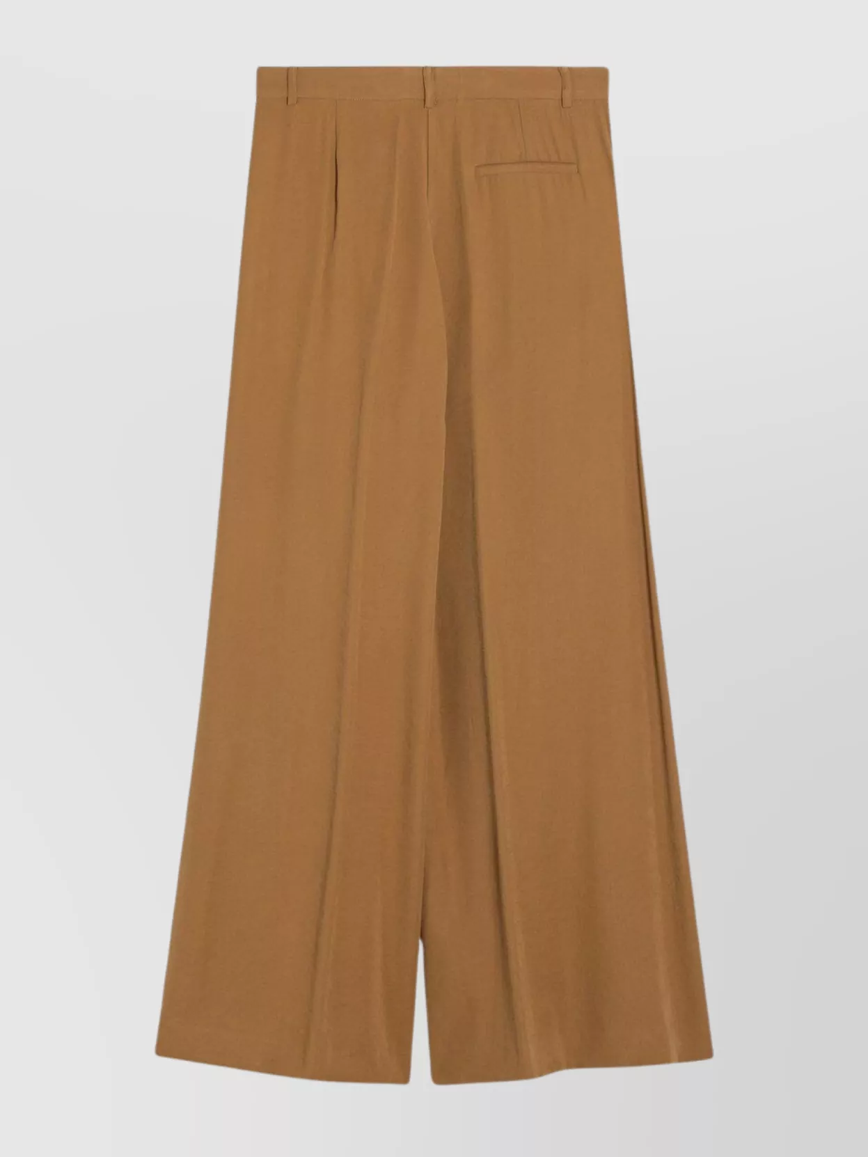 The Andamane Wide-leg Pleated Trouser Skirt With Belt Loops In Yellow