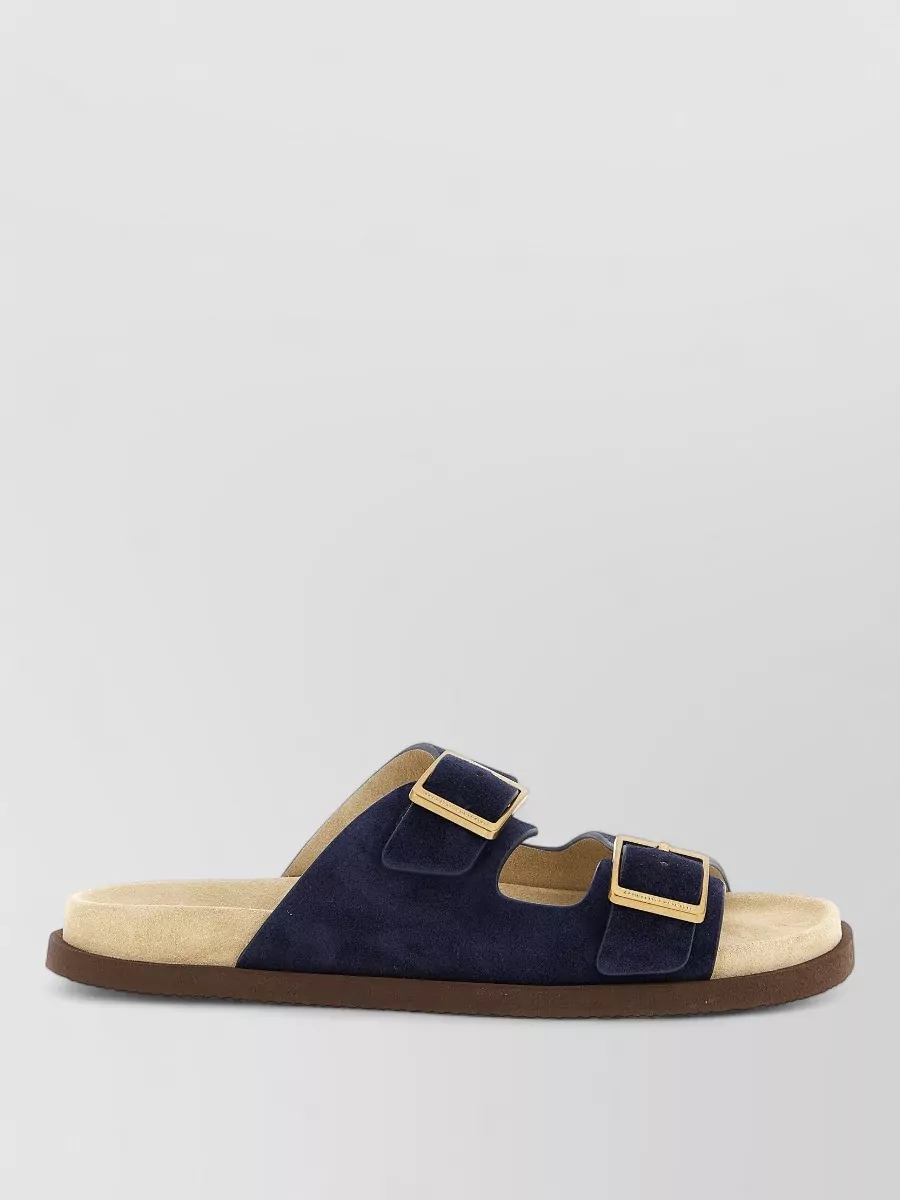 Brunello Cucinelli leather urban slides