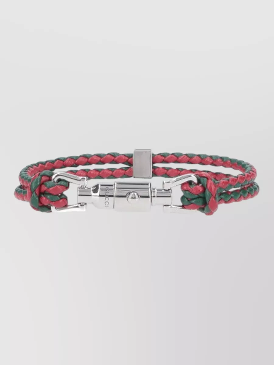Gucci Leather Braided Bracelet