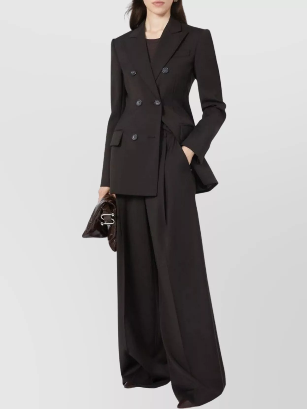 Sportmax Tailored Double Breasted Wool Blazer