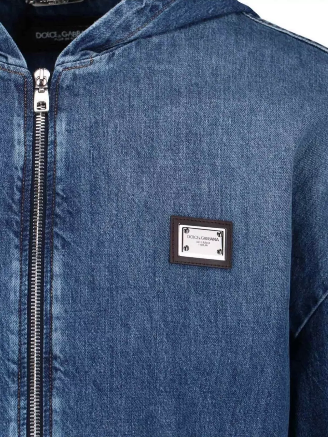 Dolce & Gabbana Jacket Hooded Front Pockets In Blue