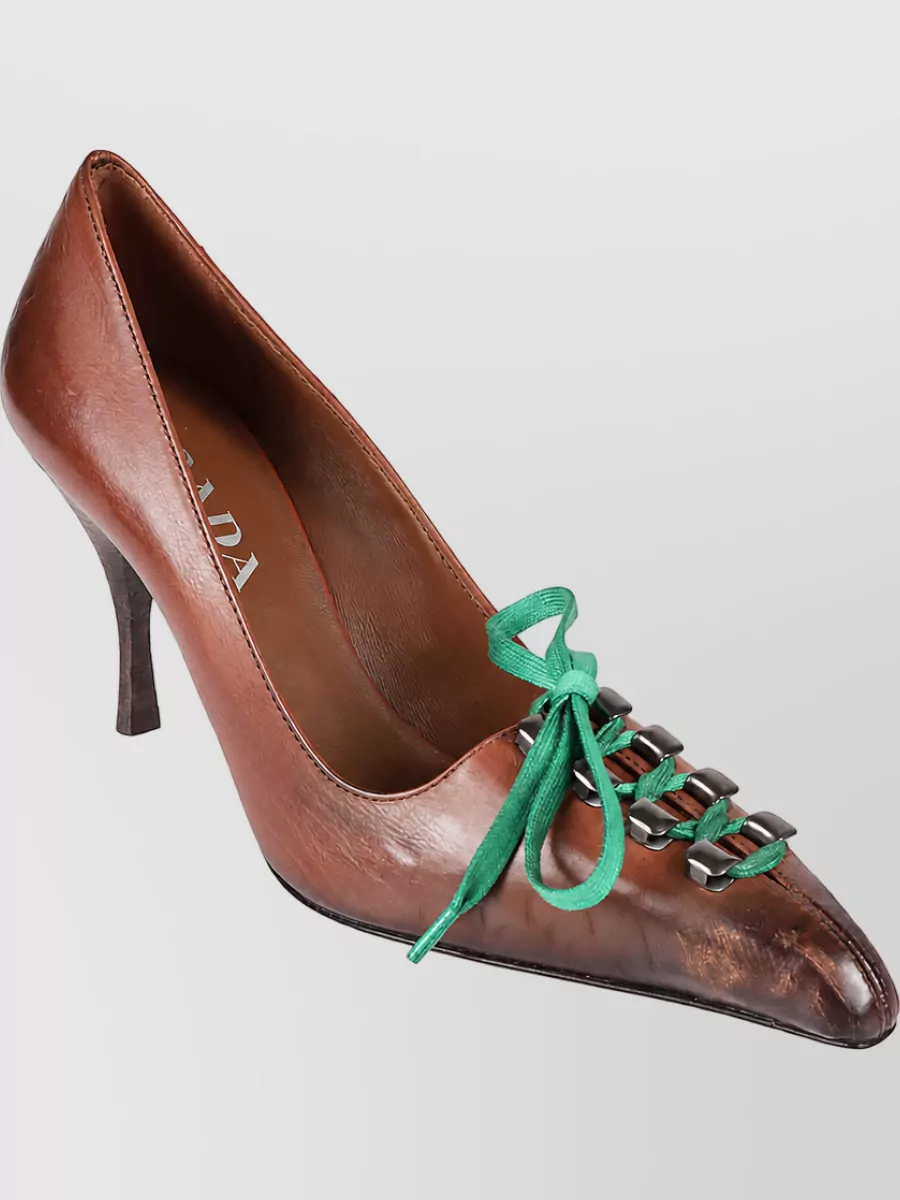 Prada Leather Lace-Up Shoes