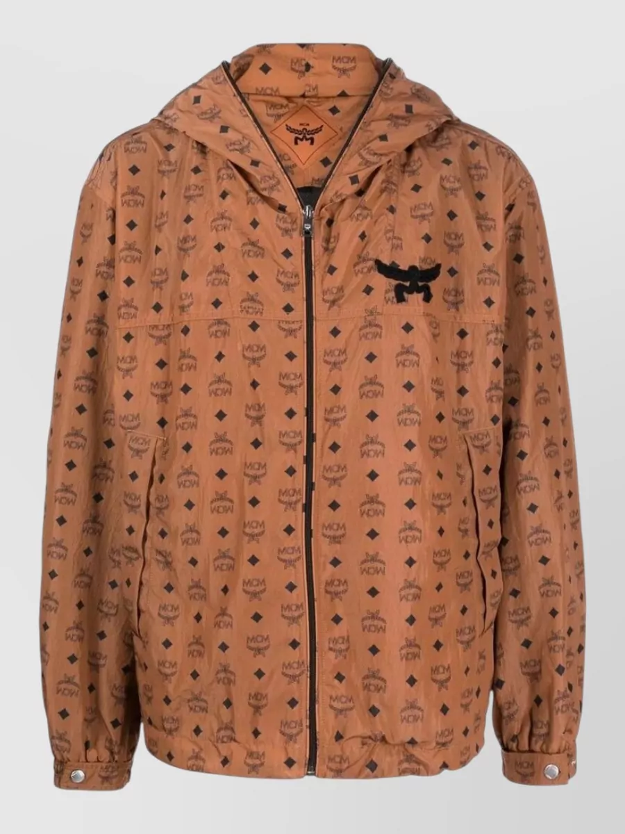 Mcm printed nylon oversized jacket