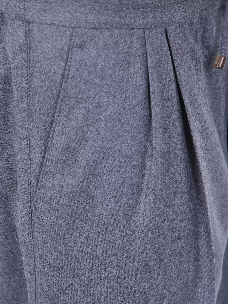 Brunello Cucinelli Virgin Wool Pleated Regular-Fit Trousers