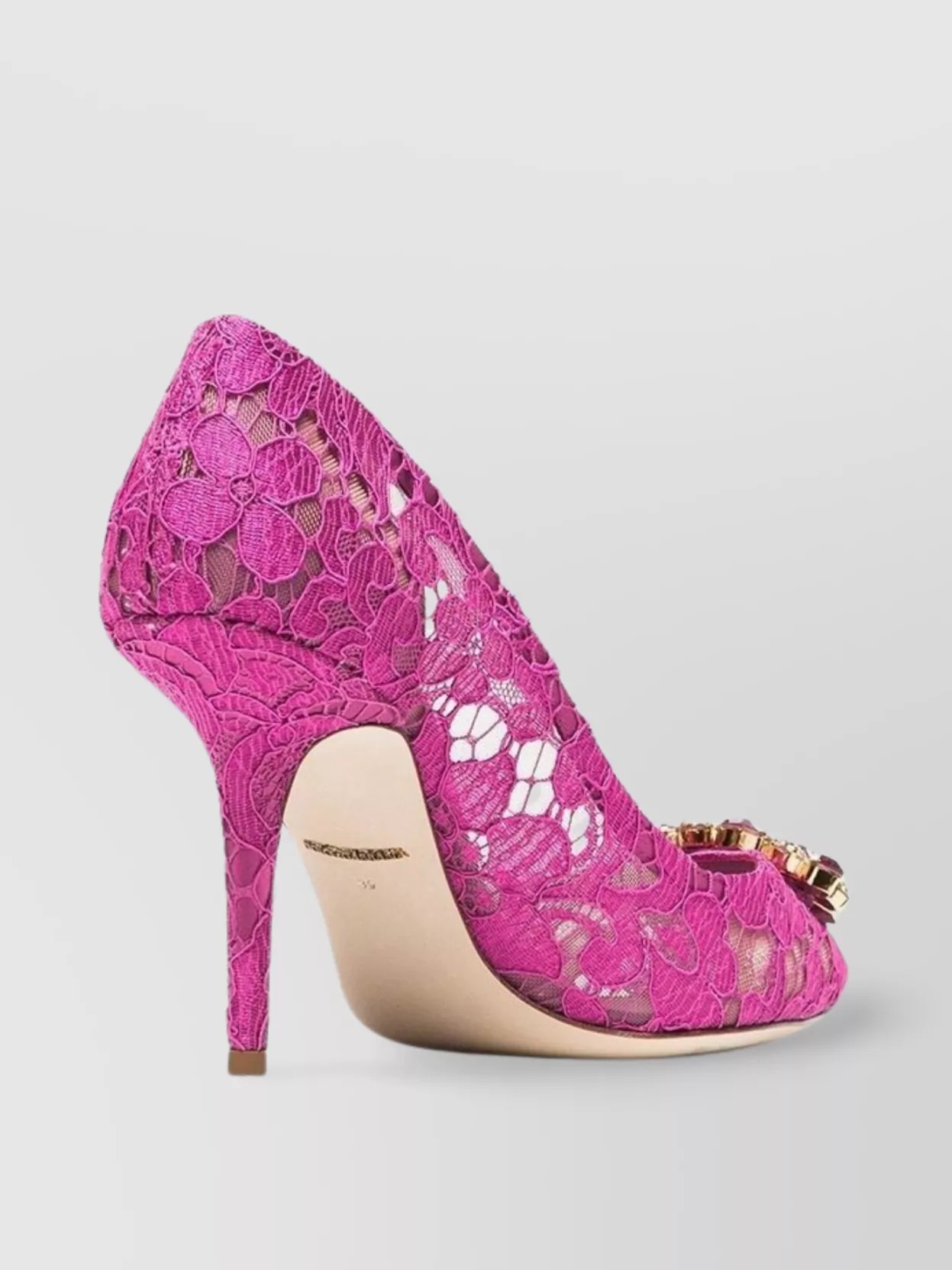 Dolce&Gabbana Lace Crystal Embellished Pumps