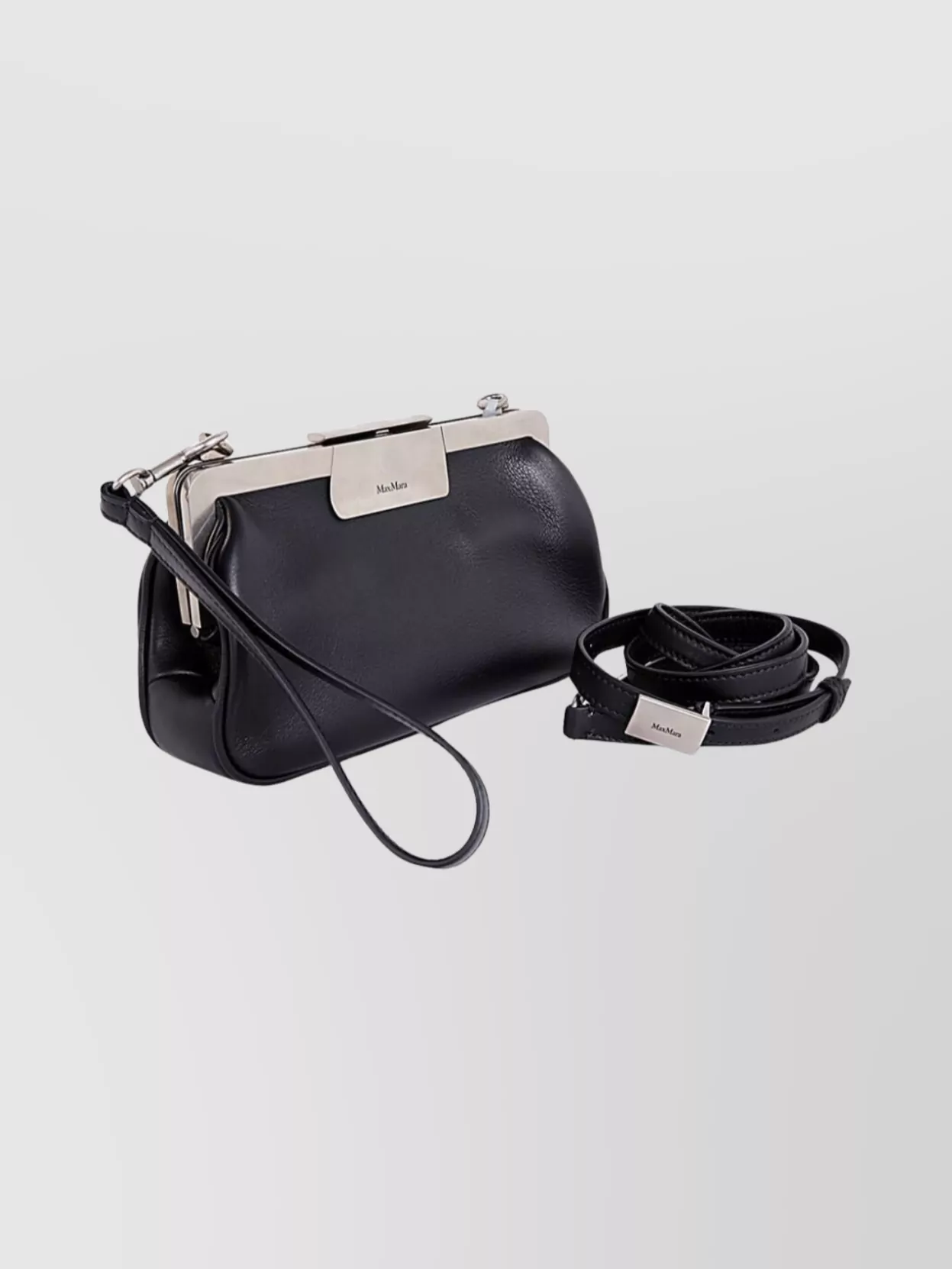 Max Mara Chic Shoulder Bag Metal Frame