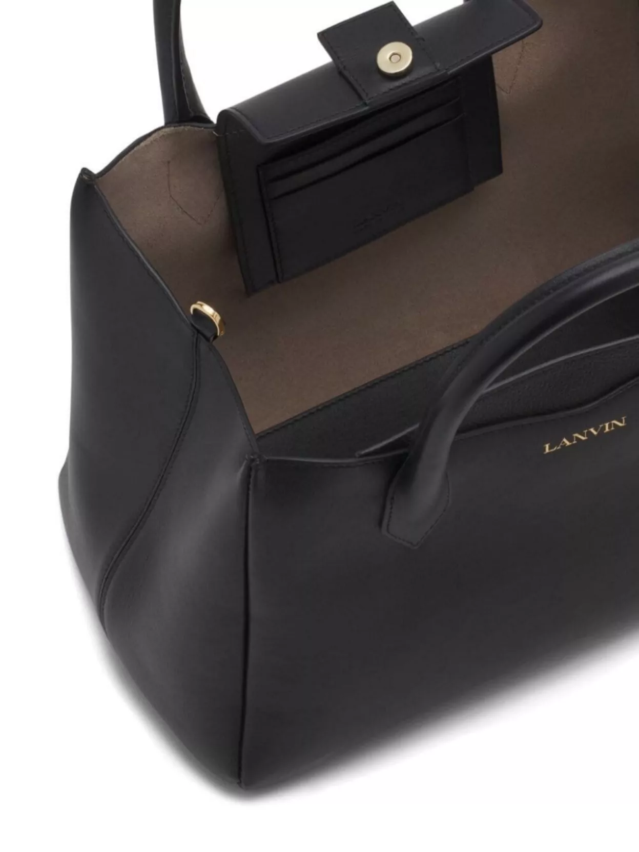 Lanvin Round Handle Calfskin Tote Bag