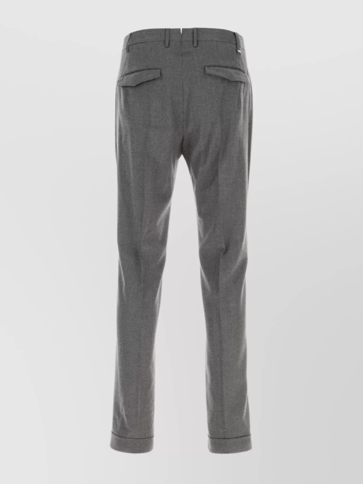 Pt Torino Grey Stretch Wool Pant In Gray