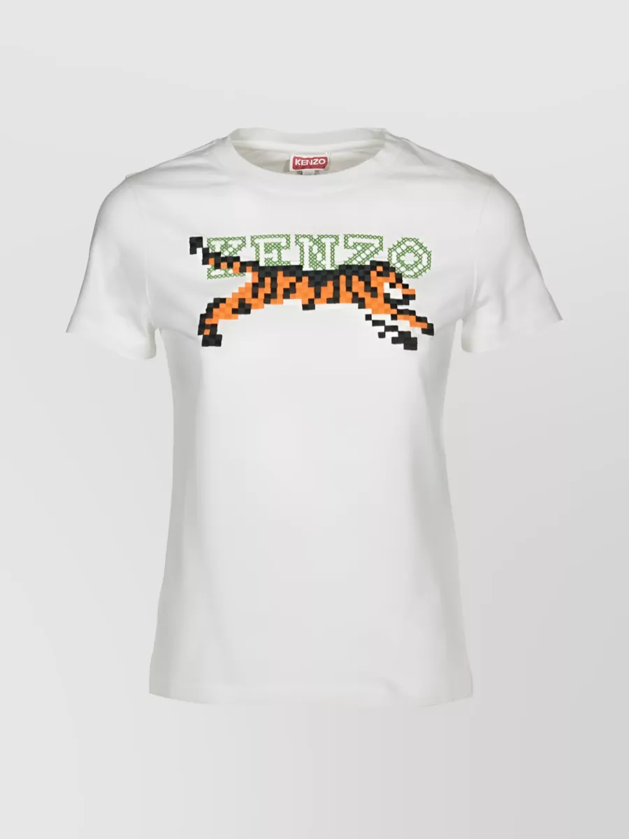 Kenzo Casual Tiger Embroidered T-Shirt