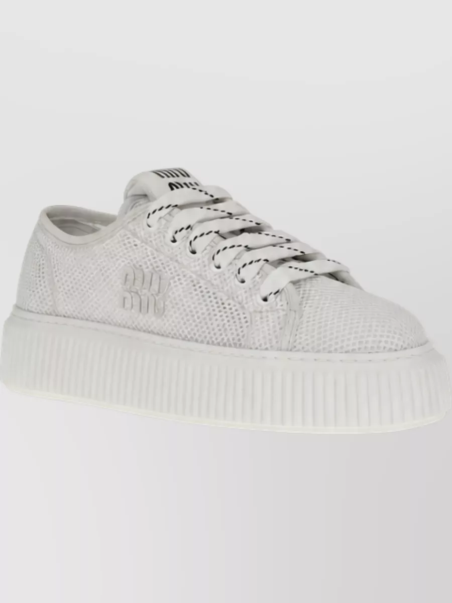 Miu Miu Mesh Platform Sneakers