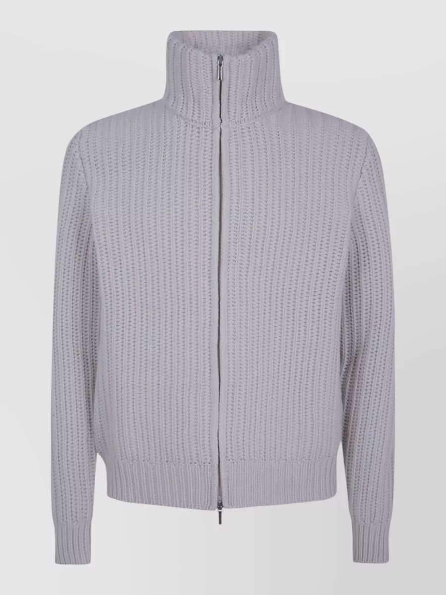 Barba Napoli cashmere wool zip-up sweater