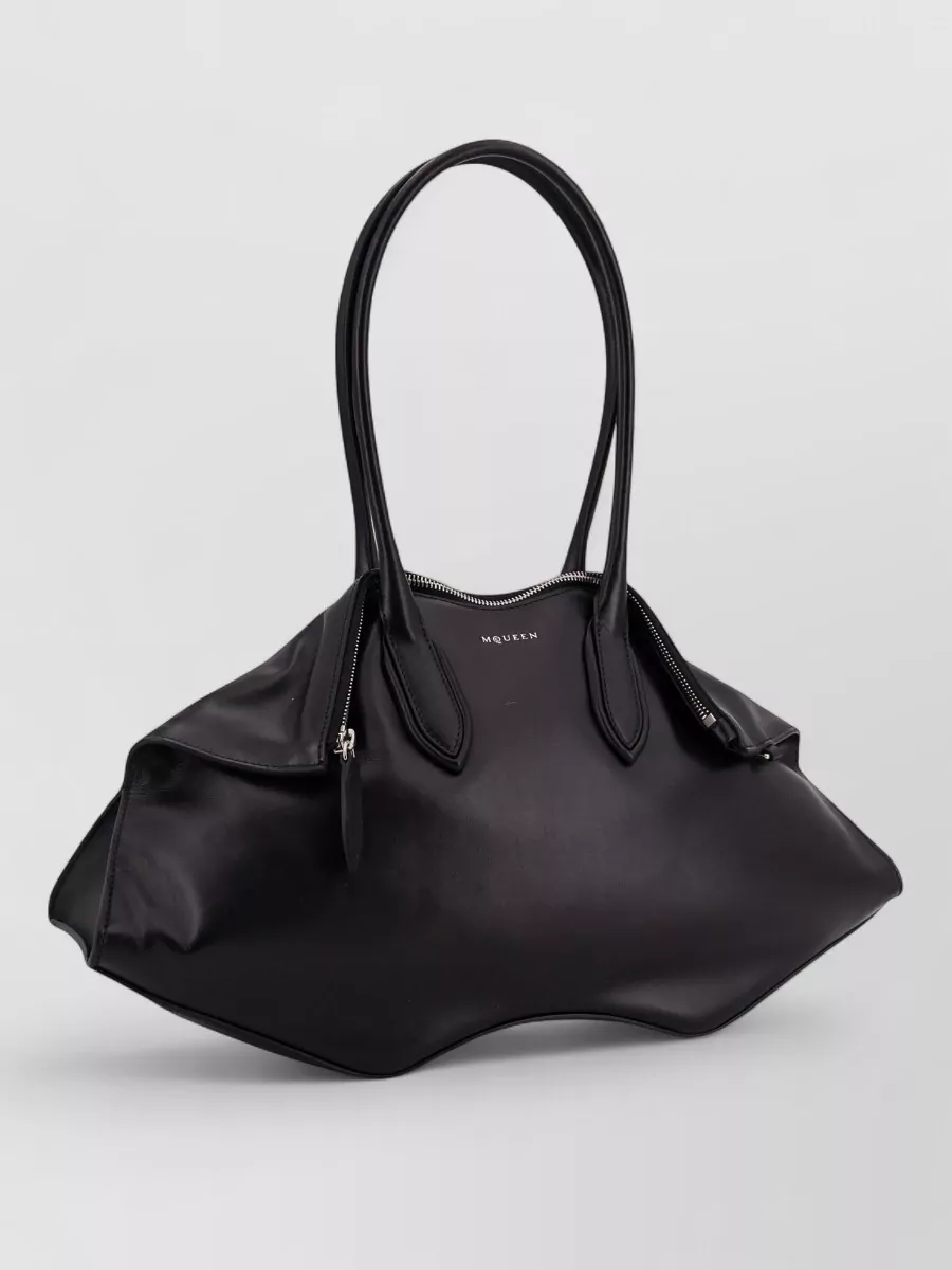 Alexander Mcqueen Manta Leather Shoulder Bag Double Handles