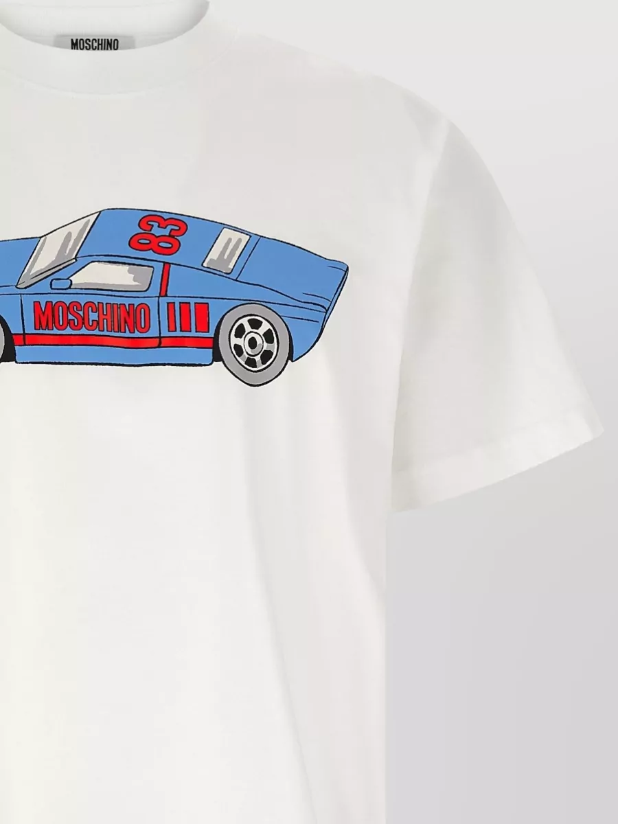 Moschino Crew Neck T Shirt Graphic Print