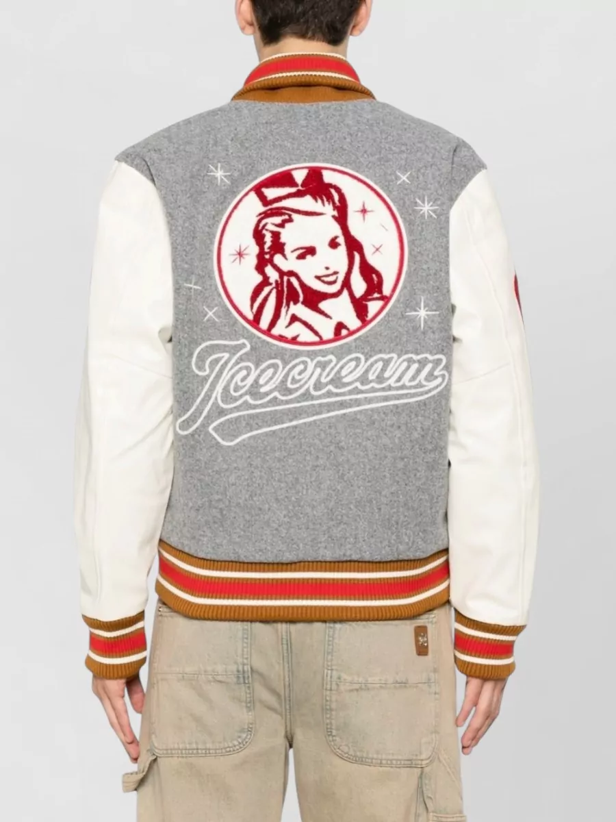 Icecream Logo-Print Bomber Jacket
