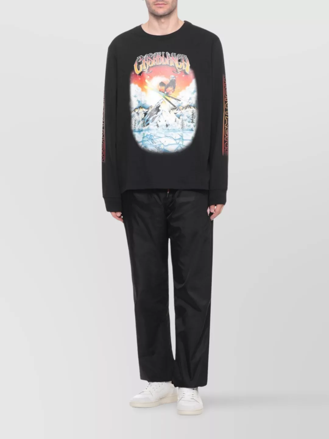 Casablanca Cotton Crew Neck Sweatshirt With Ski Club Print