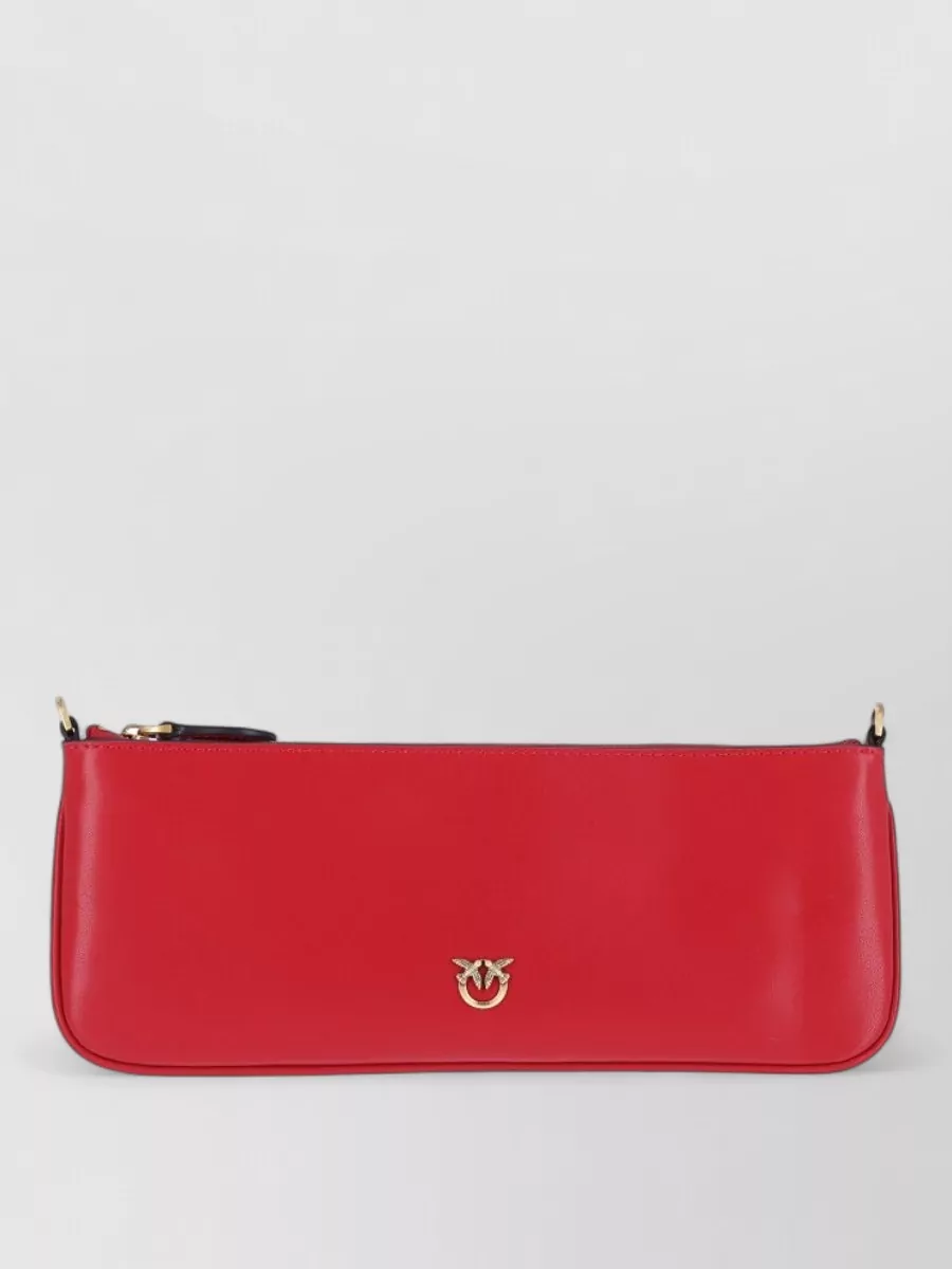 Pinko love bag flat leather clutch bag