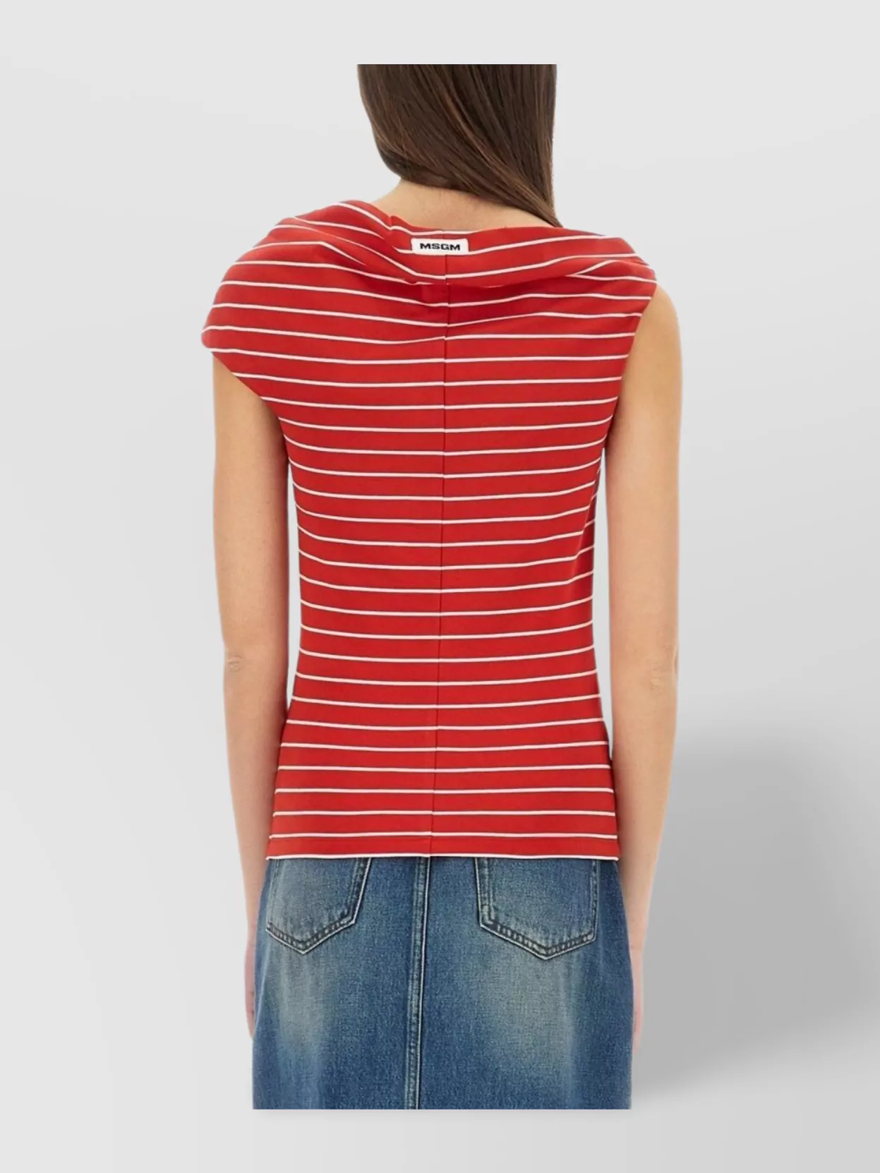 Msgm Knotted Shoulder Strap Top