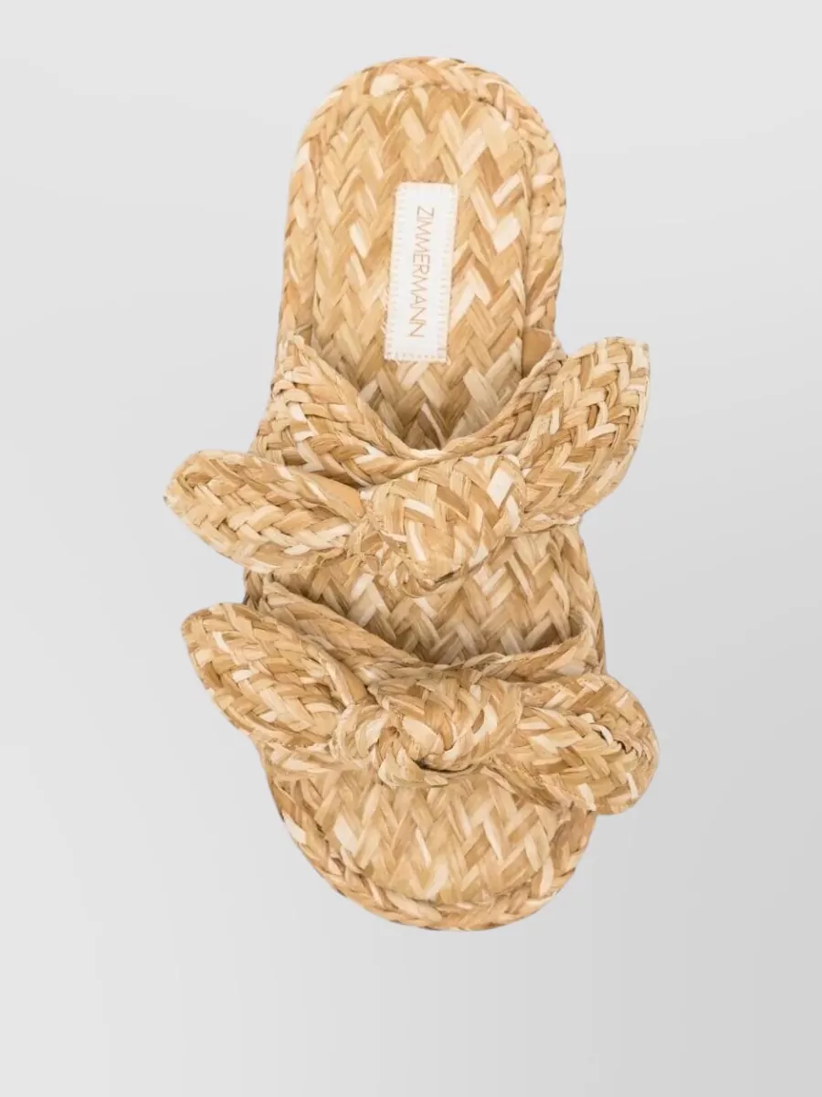 Zimmermann Carousel Flat Sandals Open Toe Braid In Multi
