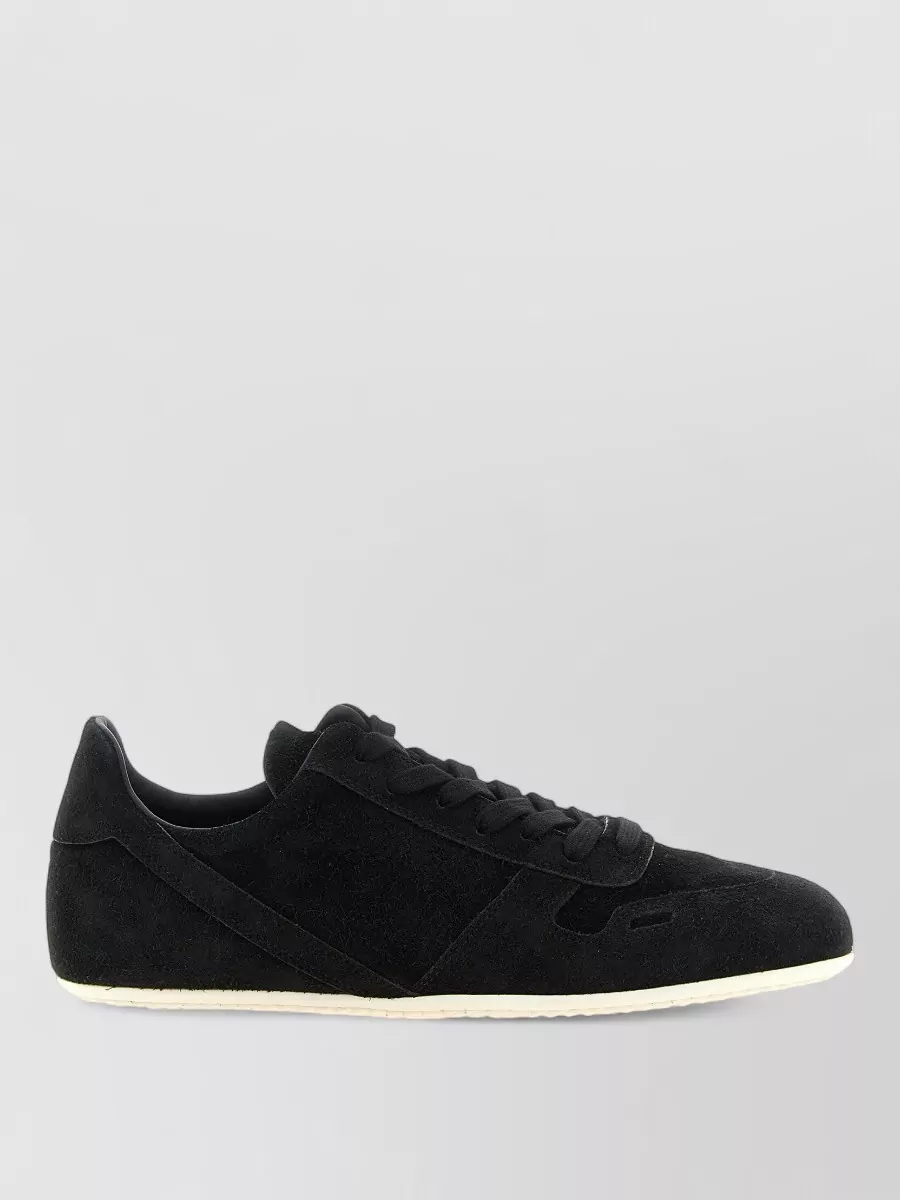 Rick Owens Leather Minimal Sneaks Lace-Up Sneakers