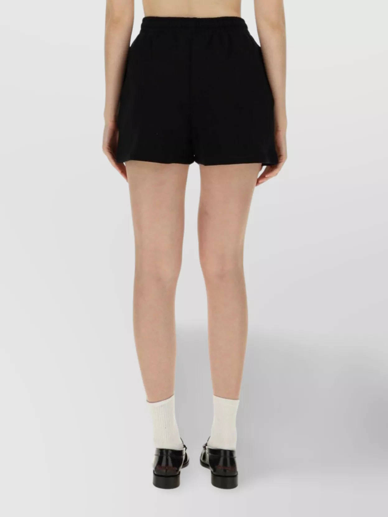 ROTATE BIRGER CHRISTENSEN ELASTIC WAISTBAND HIGH WAIST SHORTS WITH SIDE POCKETS