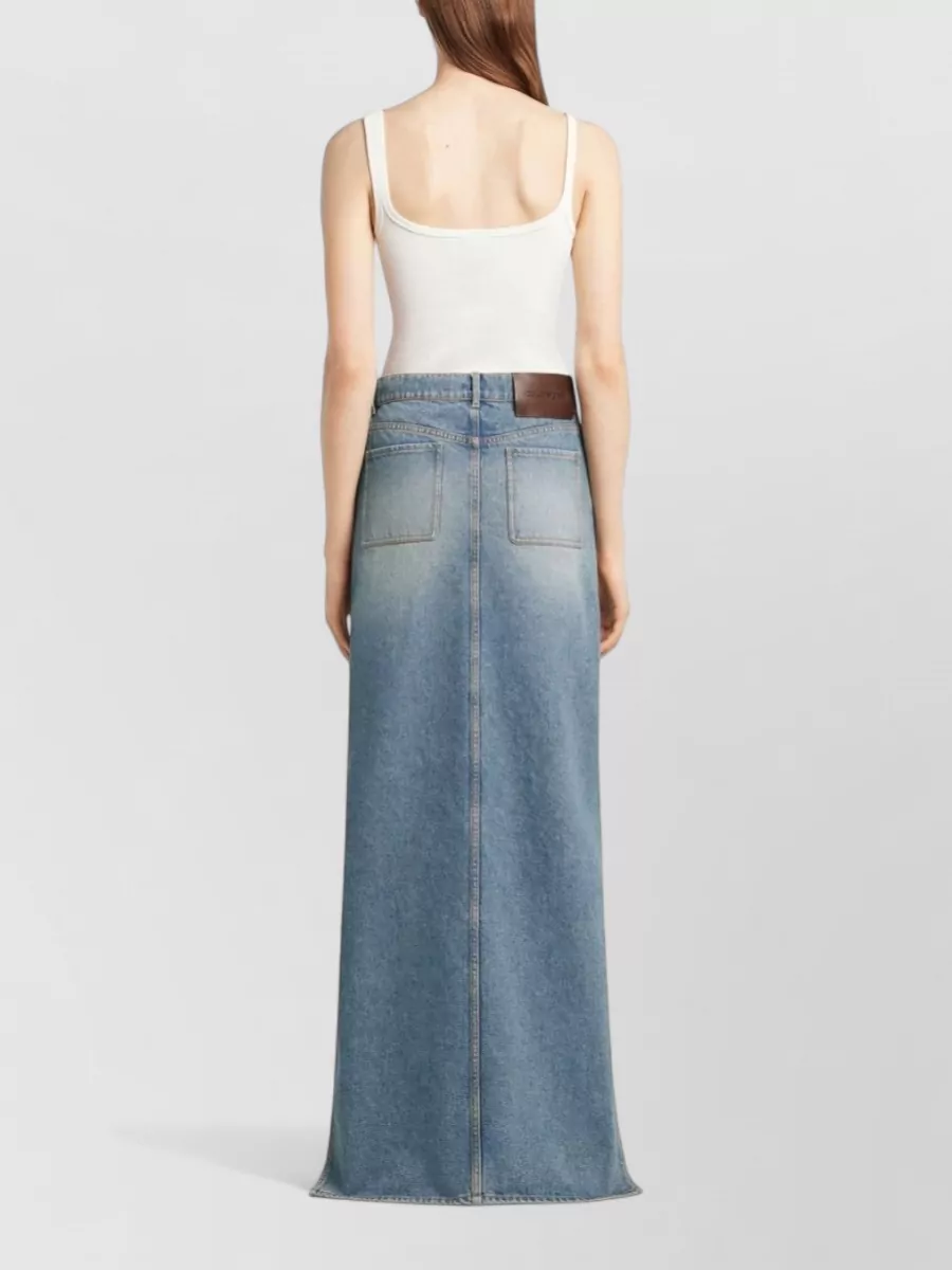 Courrèges Denim High-Rise Cutout Skirt