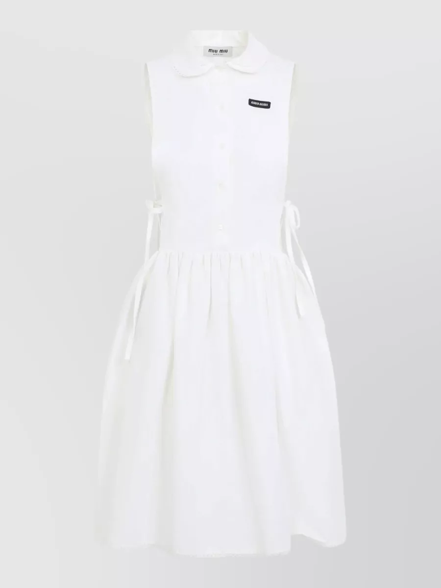 Miu Miu Sleeveless flared mini dress