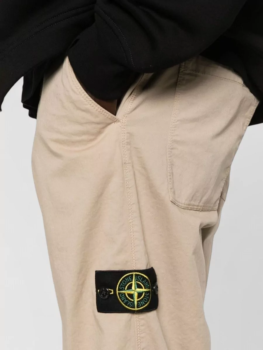 Stone Island Cotton Tapered Cargo Trousers