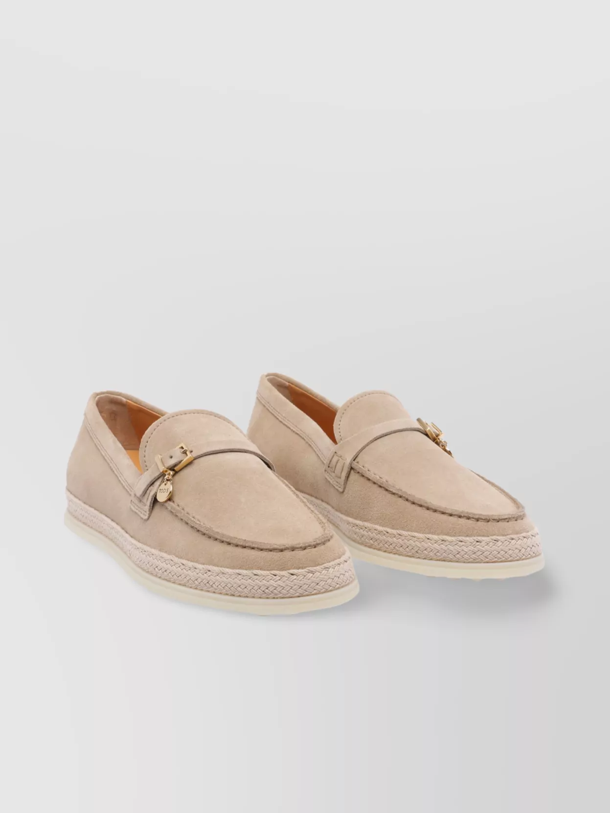 Tod's Braided Detail Suede Loafers With Golden Knot