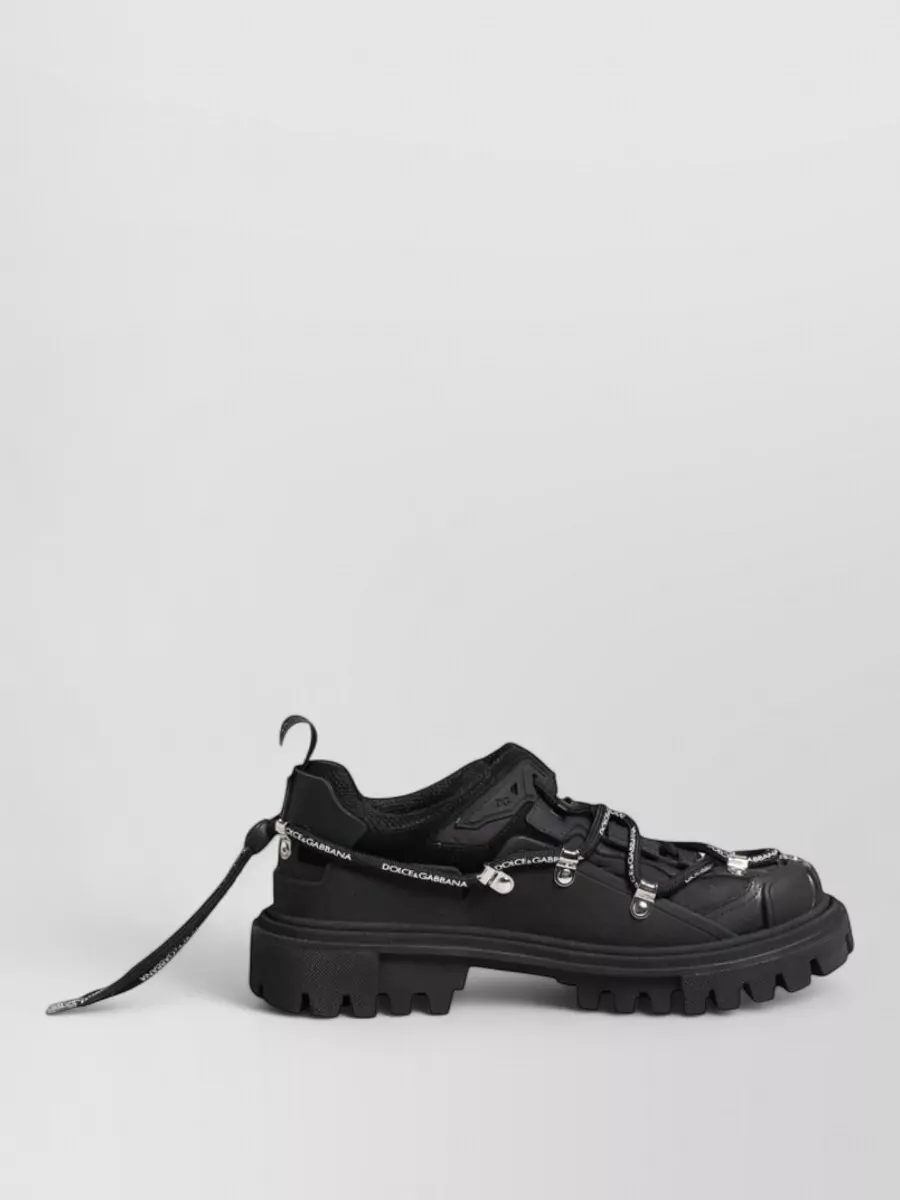 Dolce&Gabbana Leather Low-Top Lace-Up Sneakers