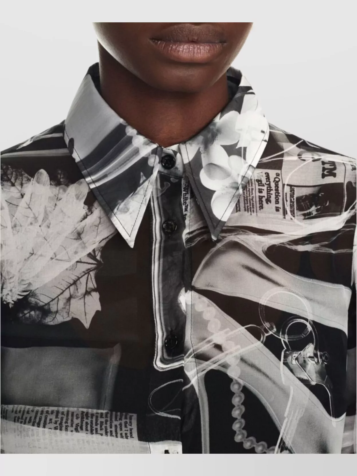 Off-White X-Ray Silk Shirt Dress
