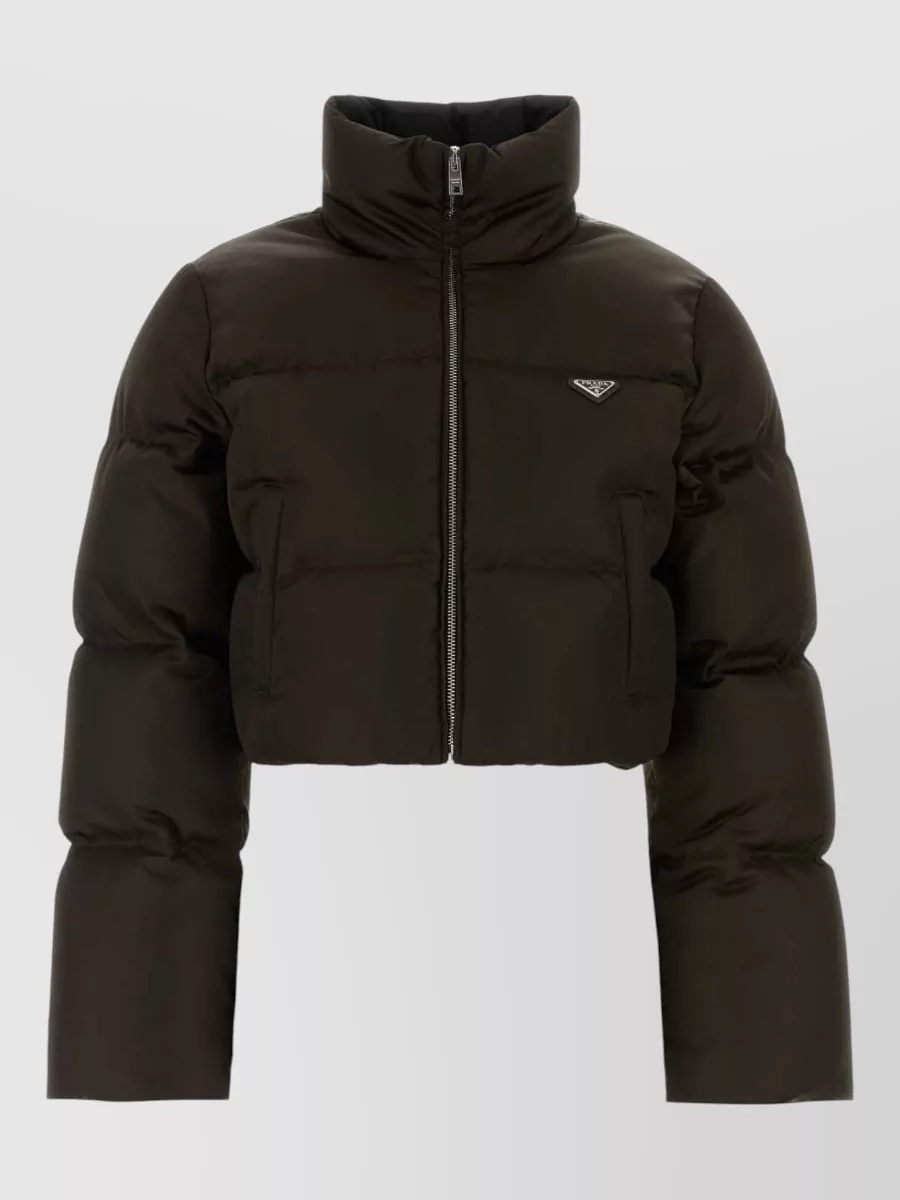 Prada down cropped puffer jacket