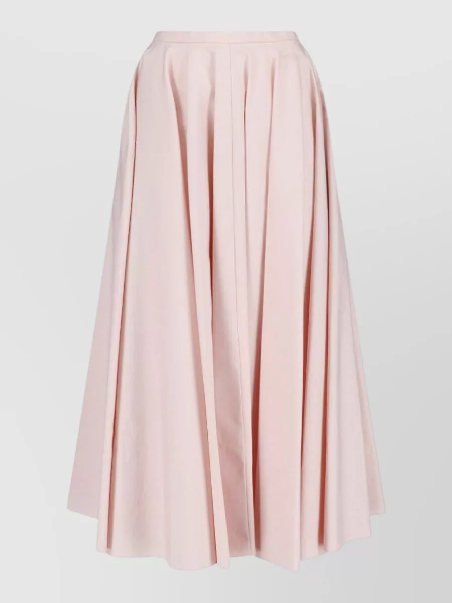 Givenchy cotton pleated a-line midi skirt