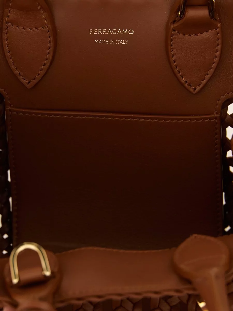 Ferragamo The Hug Bag Mini Leather Tote Bag