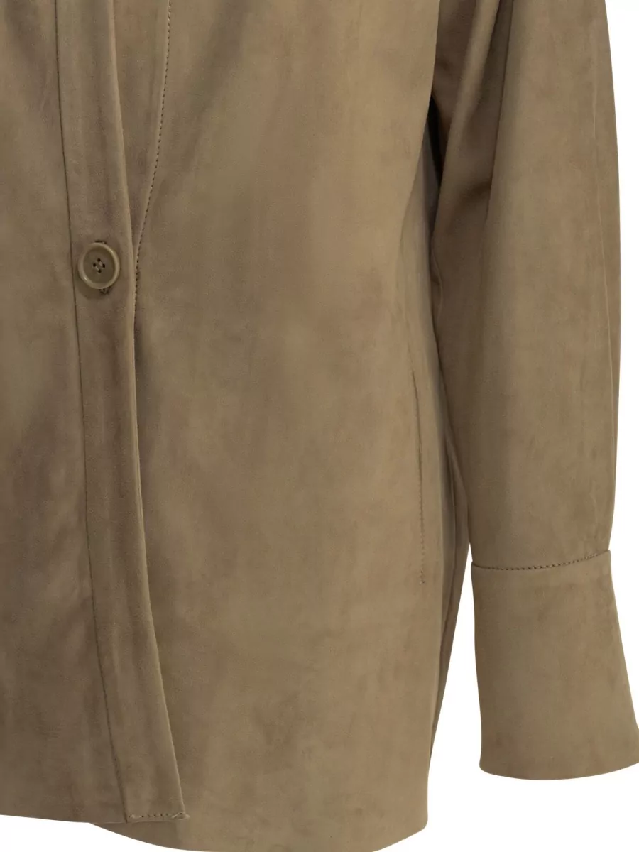 Salvatore Santoro Suede Leather Single Breasted Coat