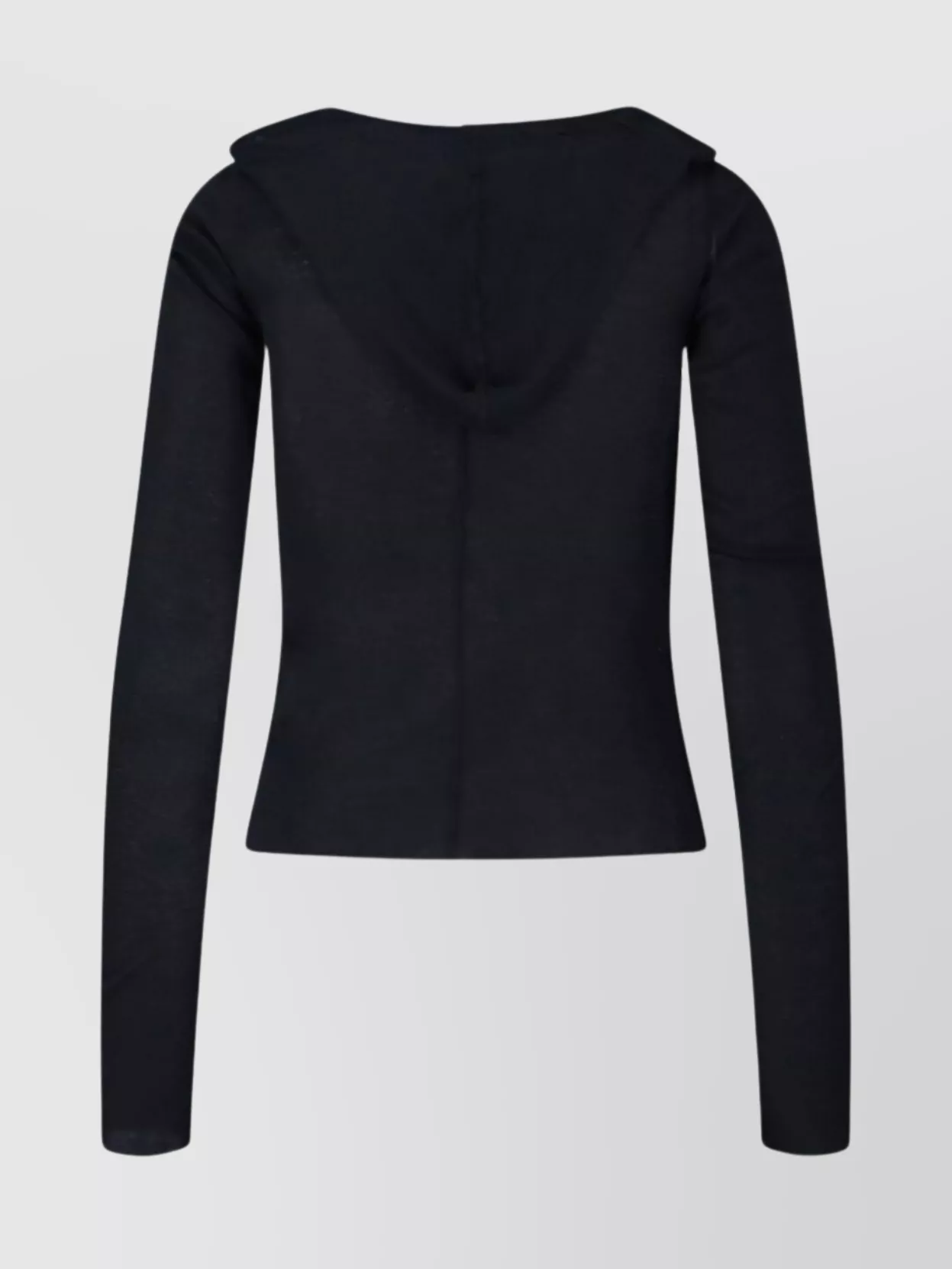 Rick Owens Hooded Top With Short Sleeves And Sheer Fabric In Black