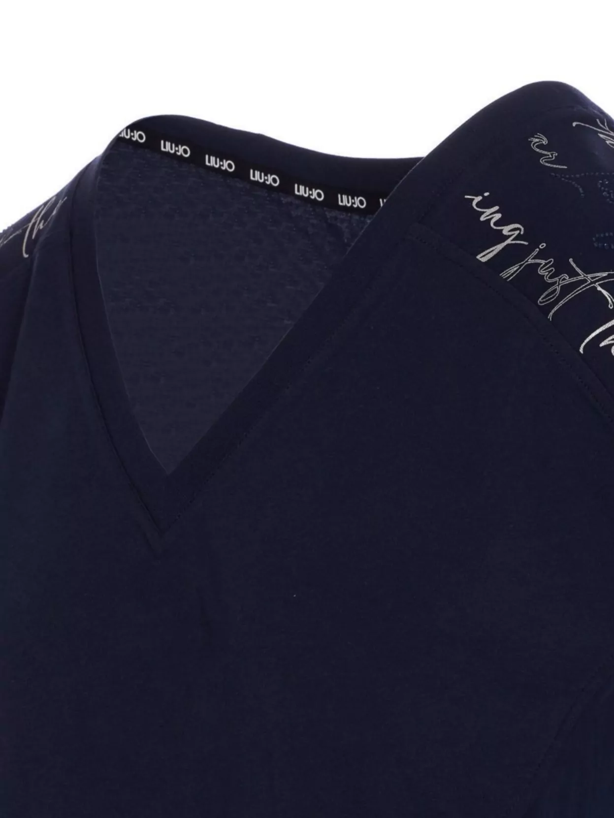 Liu •jo Crystal V-neck Graphic Print T-shirt