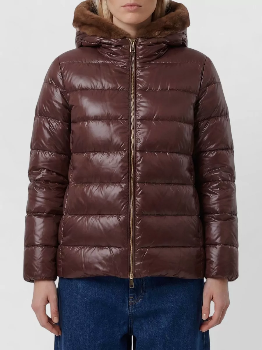 Herno down quilted hooded parka coat