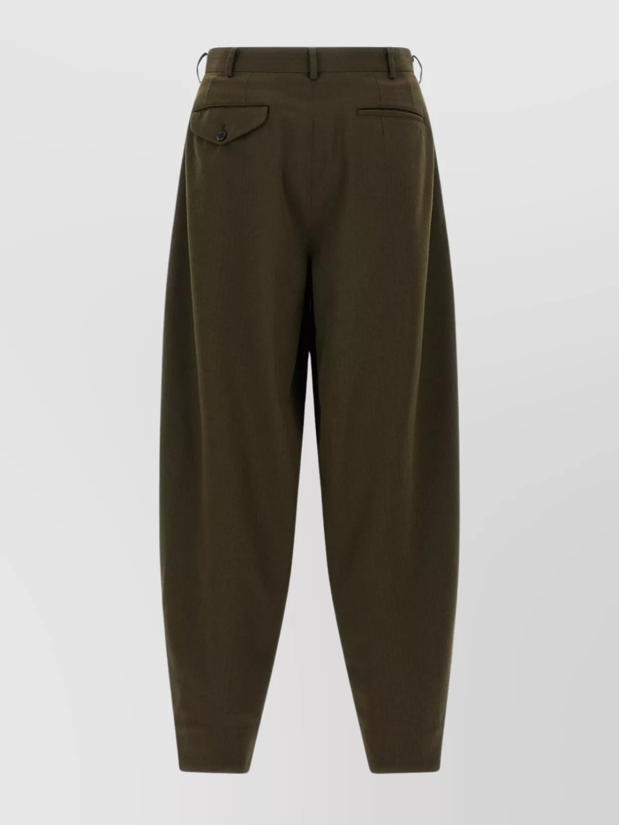 Comme Des Garçons Wool Trousers With Pleats And Side Pockets In Green