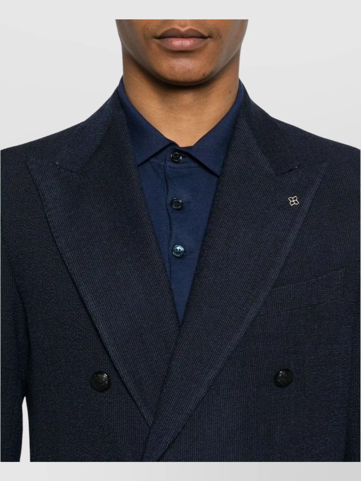 Tagliatore Double-Breasted Suit Jacket With Notch Lapels
