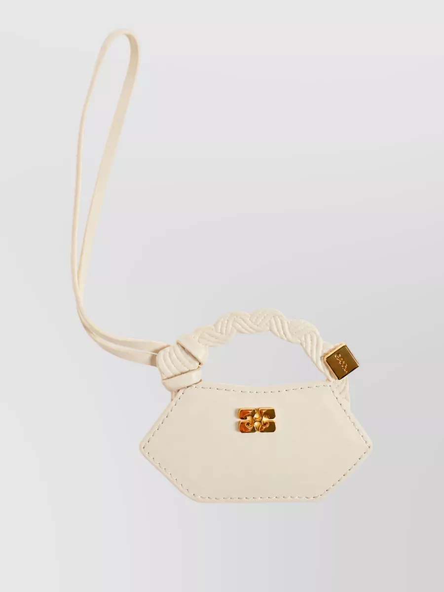 Ganni Leather Keychain Purse