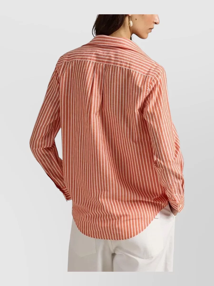Polo Ralph Lauren Cotton Shirt Striped Long Sleeves Collar